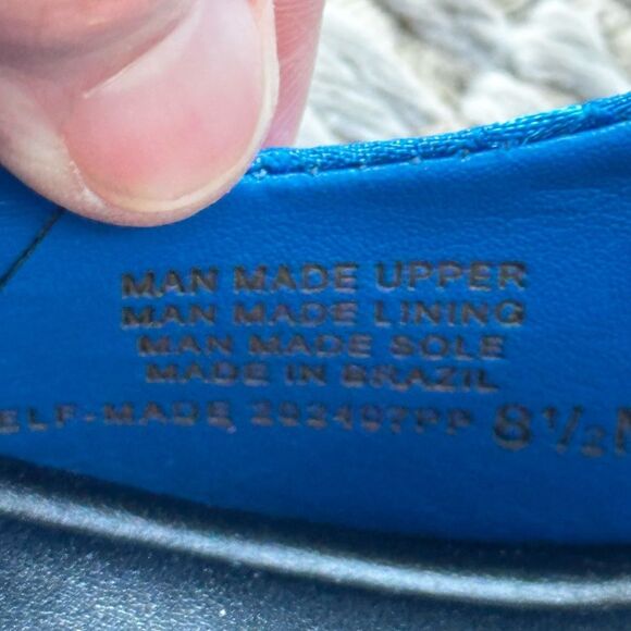 NWT Gianni Bini Blue Satin Embossed Floral Heels-Stiletto Closed Toe Size 8 1/2 - Picture 10 of 15